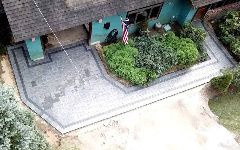 Hawkes Hardscape & Landscape Design - patio installed with Unilock pavers